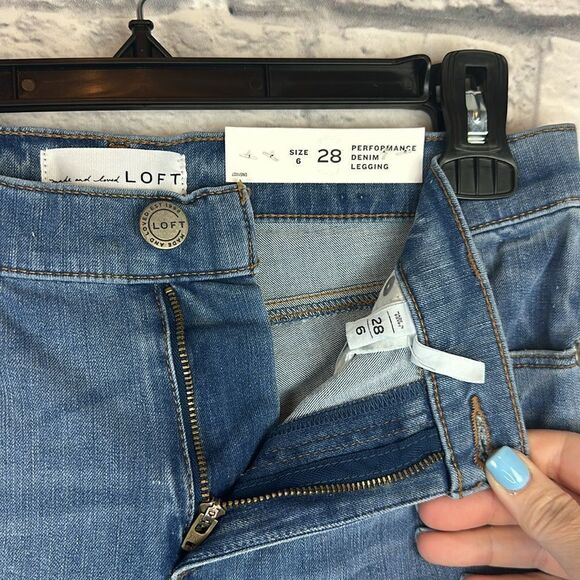 Loft Performance Denim Legging Jeans Size 6 Size 28 NWT - Picture 3 of 7